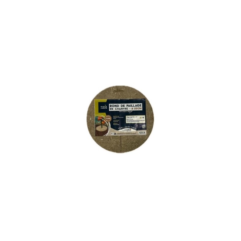 ROND DE PAILLAGE CHANVRE BIOFIB JARDIN  20 CM