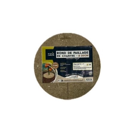 ROND DE PAILLAGE CHANVRE BIOFIB JARDIN  20 CM